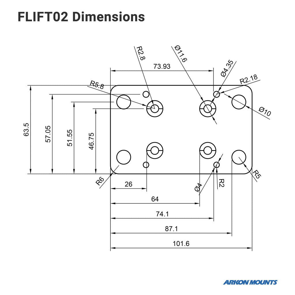 Arkon FLBK256TAB4 houder- of montagedetail; toestel en andere apparatuur niet inbegrepen