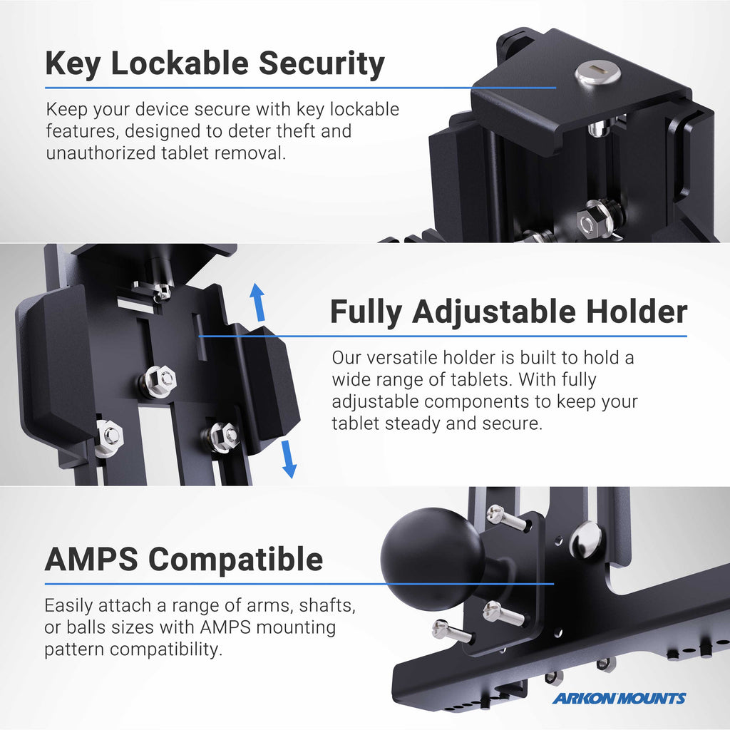 Arkon FLRM38TAB4 houder- of montagedetail; toestel en andere apparatuur niet inbegrepen