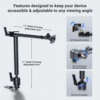 Arkon HD001 Dual-T-uitvoering; verstelpunten en montagevoorbeelden