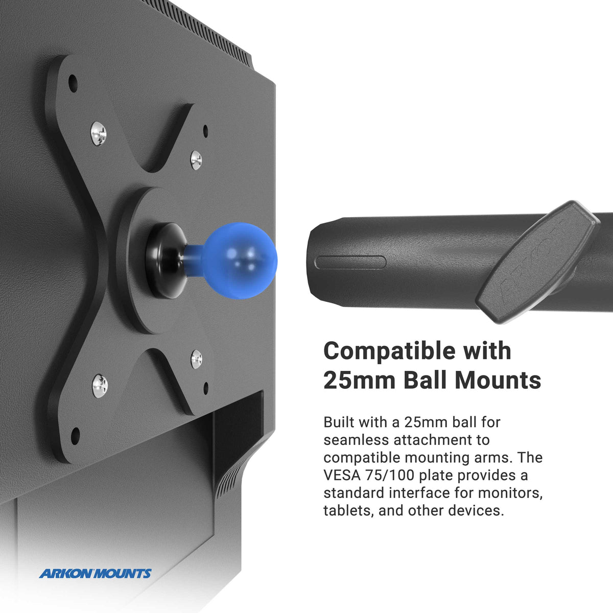 Arkon RM080VESA montagedetail of voorbeeld; toestel en andere onderdelen niet inbegrepen