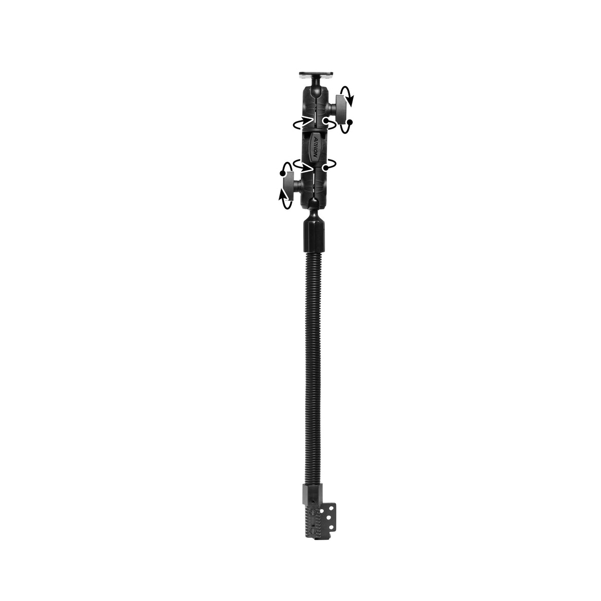 Arkon RMSRA8825MM montagedetail; toestel en voertuigdelen niet inbegrepen