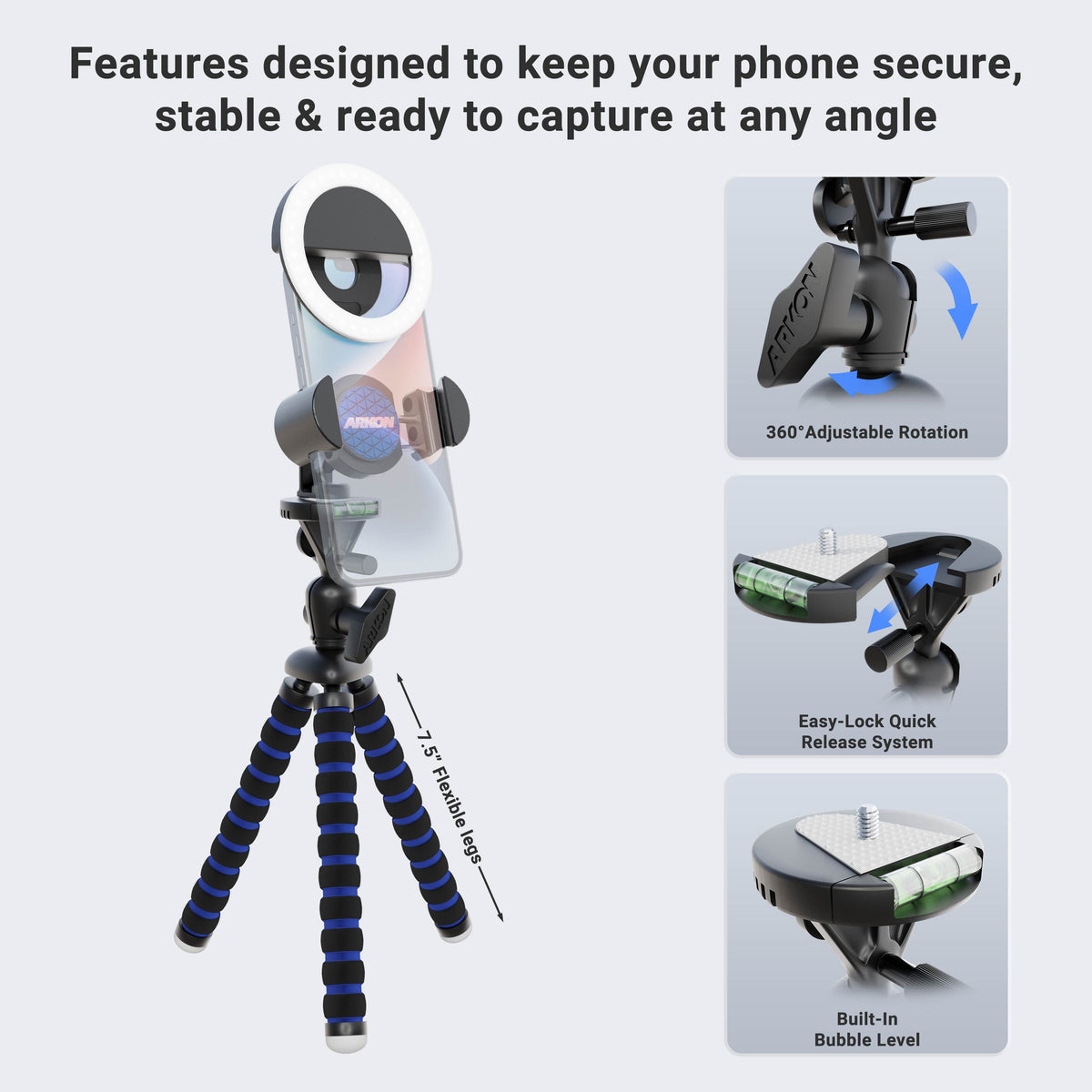Arkon RVLED detail of toepassing; toestel en overige apparatuur niet inbegrepen