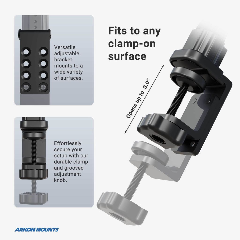 Arkon SPHD8L29CLAMP detail of toepassing; overige apparatuur niet inbegrepen