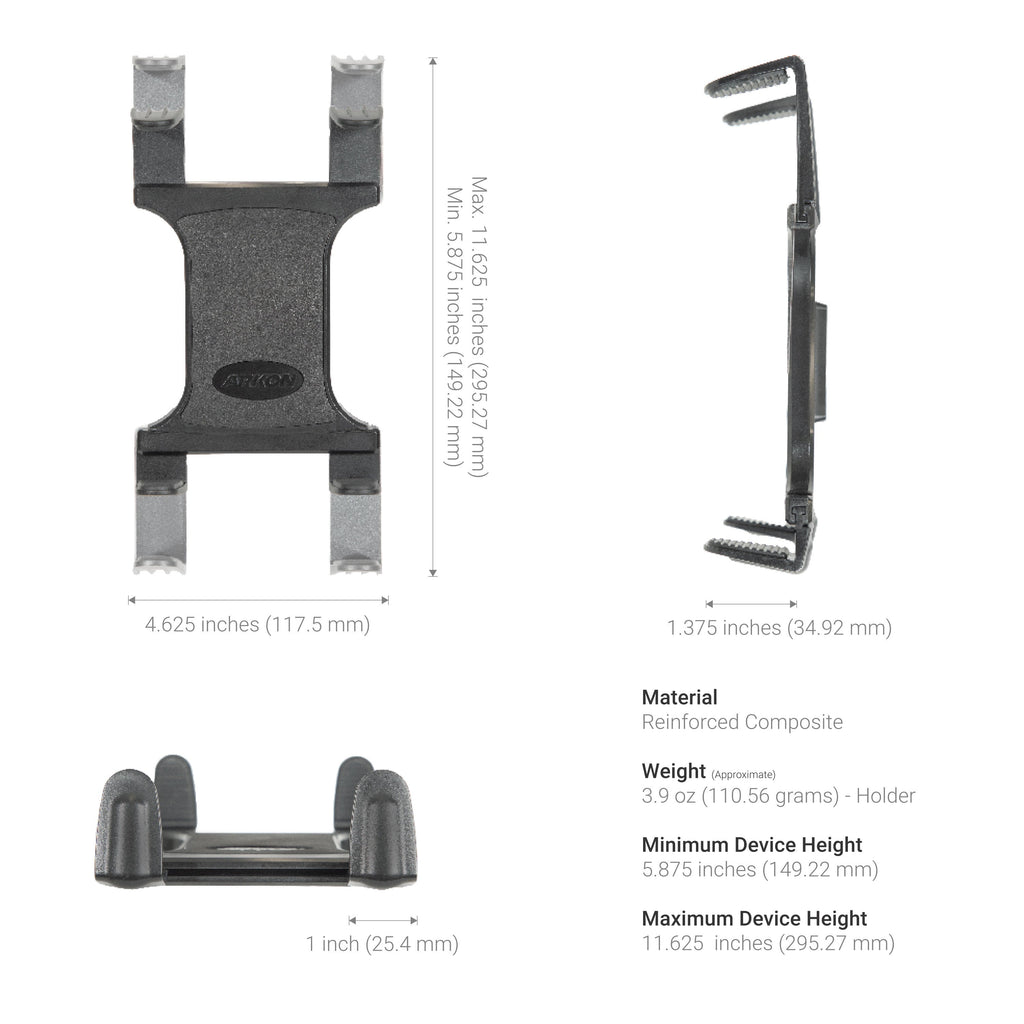 Arkon TAB086-12 houder- of montagedetail; toestel en andere apparatuur niet inbegrepen