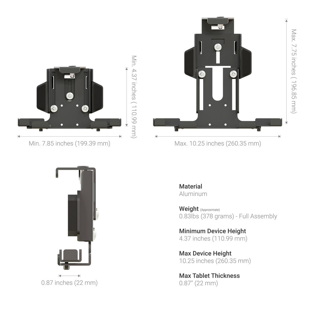Arkon TAB4CPM25 houder- of montagedetail; toestel en andere apparatuur niet inbegrepen