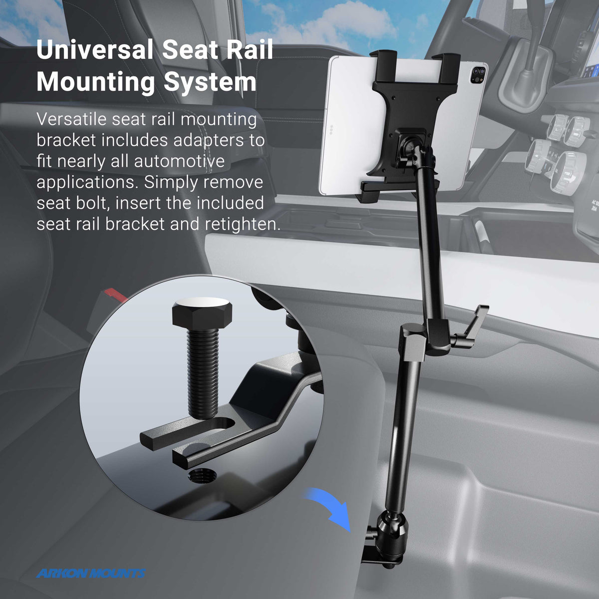 Arkon TAB801 houder- of montagedetail; toestel en andere apparatuur niet inbegrepen