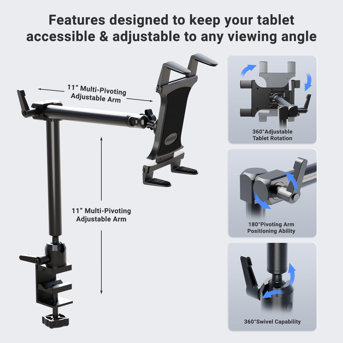 Arkon TAB802 houder- of montagedetail; toestel en andere apparatuur niet inbegrepen