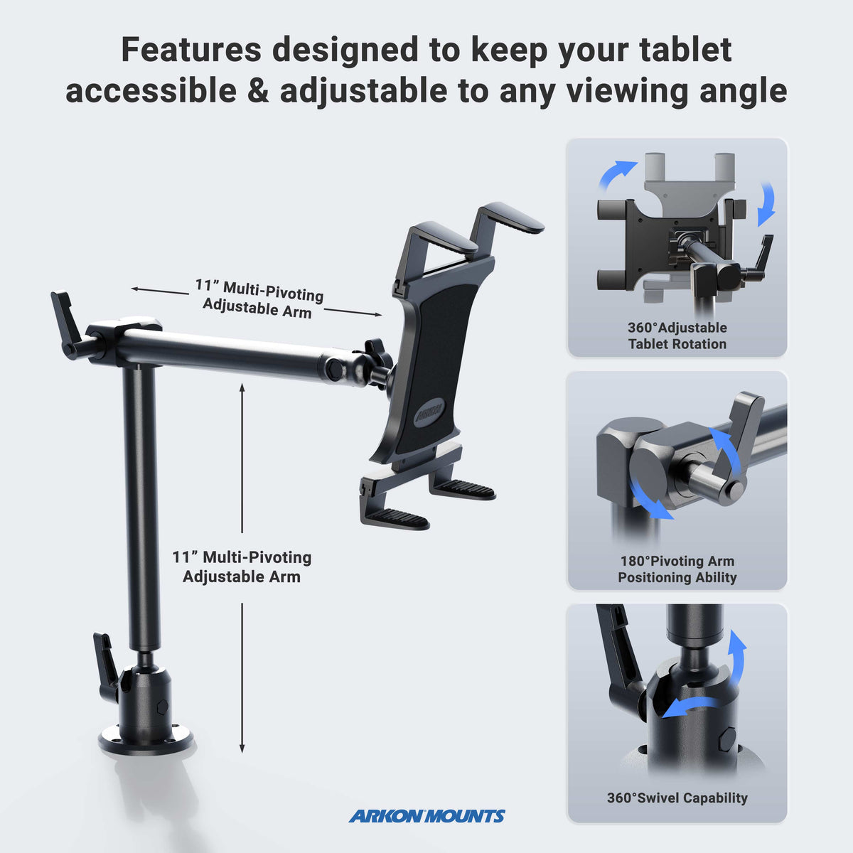 Arkon TAB803 houder- of montagedetail; toestel en andere apparatuur niet inbegrepen