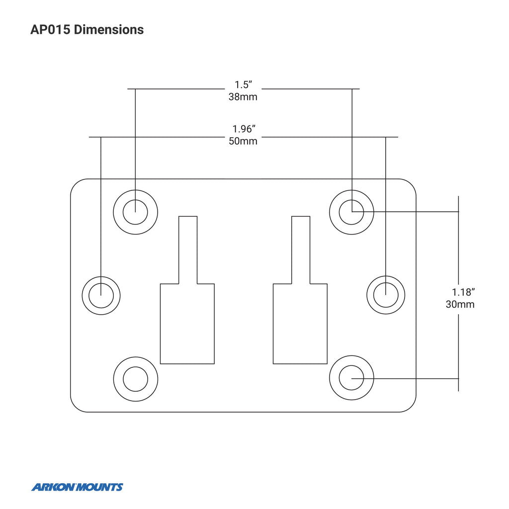 Arkon TWBRVGP houder- of montagedetail; toestel en andere apparatuur niet inbegrepen