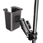 Arkon UB138MM5RBHLSXL montagevoorbeeld aan buis; toestel en buis niet inbegrepen