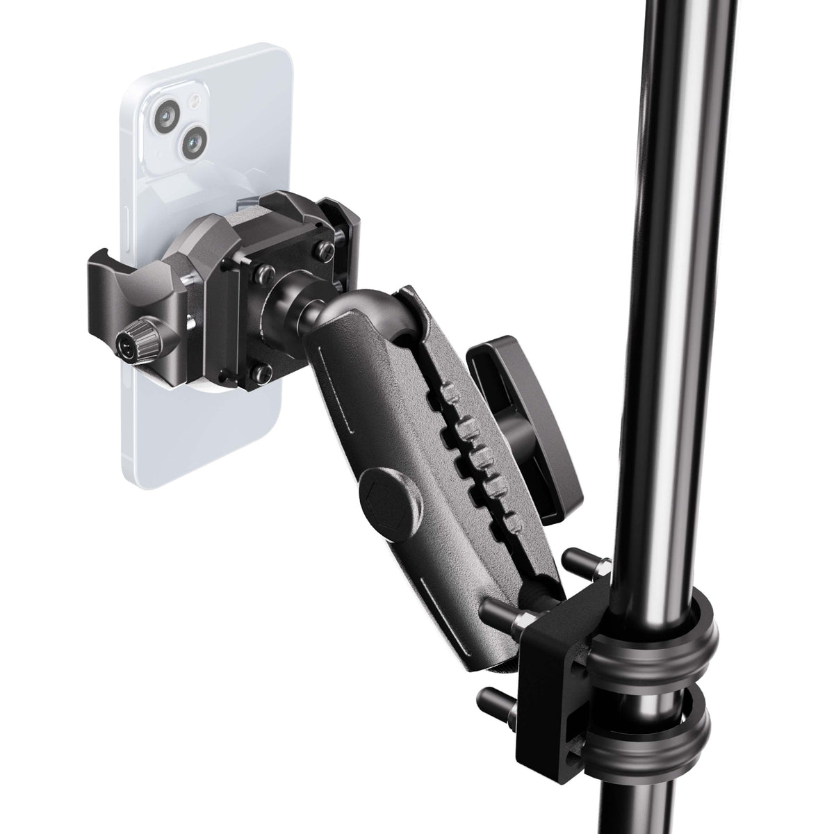 Arkon UB138MM5RBRVKN montagevoorbeeld aan buis; toestel en buis niet inbegrepen