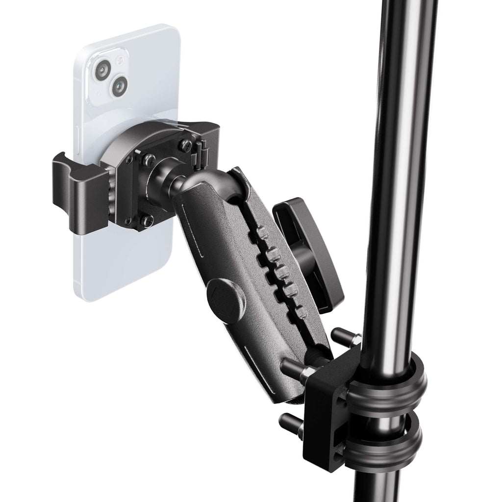 Arkon UB138MM5RBRVPT montagevoorbeeld aan buis; toestel en buis niet inbegrepen