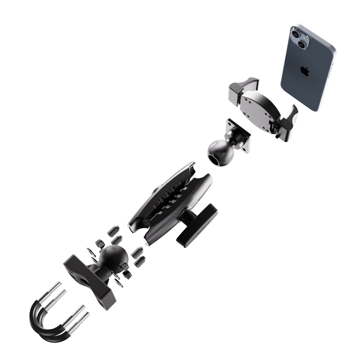 Arkon UB138MM5RBRVPT overzicht van de losse onderdelen van de montage