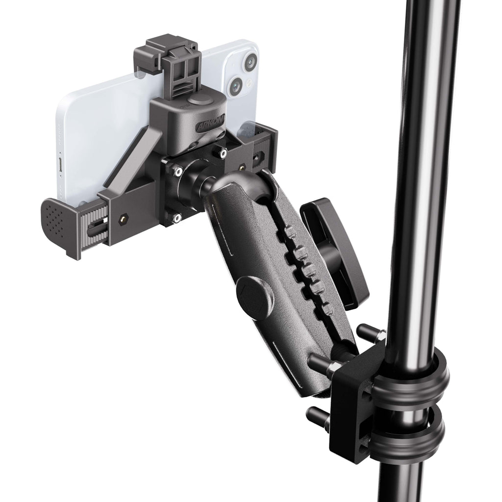 Arkon UB138MM5RBSM090 montagevoorbeeld aan buis; toestel en buis niet inbegrepen