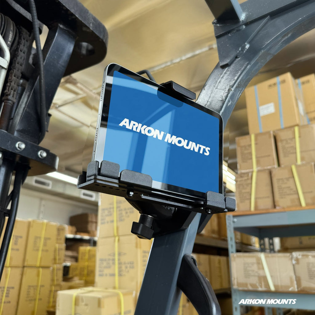 Arkon XMSFL38RM5TAB4 praktijkvoorbeeld; toestel en heftruck niet inbegrepen
