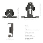 Arkon XMSFL38RM5TAB4 componentdetail of tekening; geen totale montagemaat