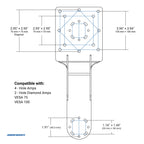 Arkon XMSFL38RM5UBT componentdetail of tekening; geen totale montagemaat