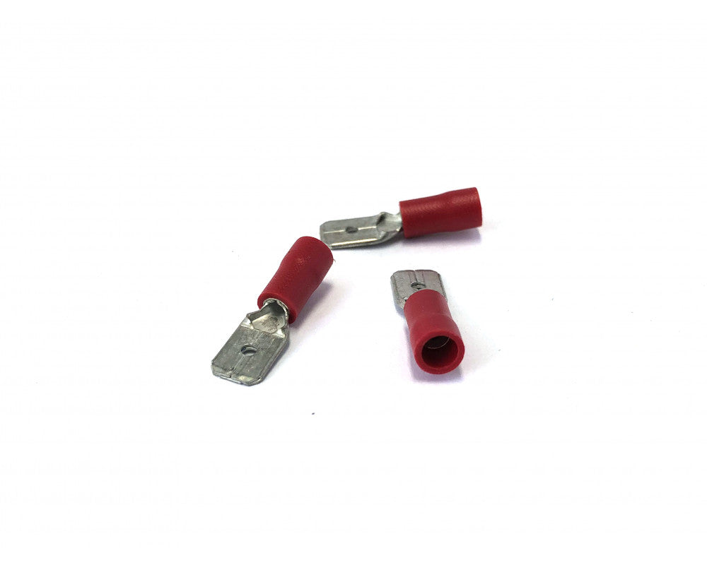 Kabelverbinder geïsoleerd Male rood 6.3 mm / 0.5 - .5 mm² / A: 6mm - B: 0.8mm (100 stuks)