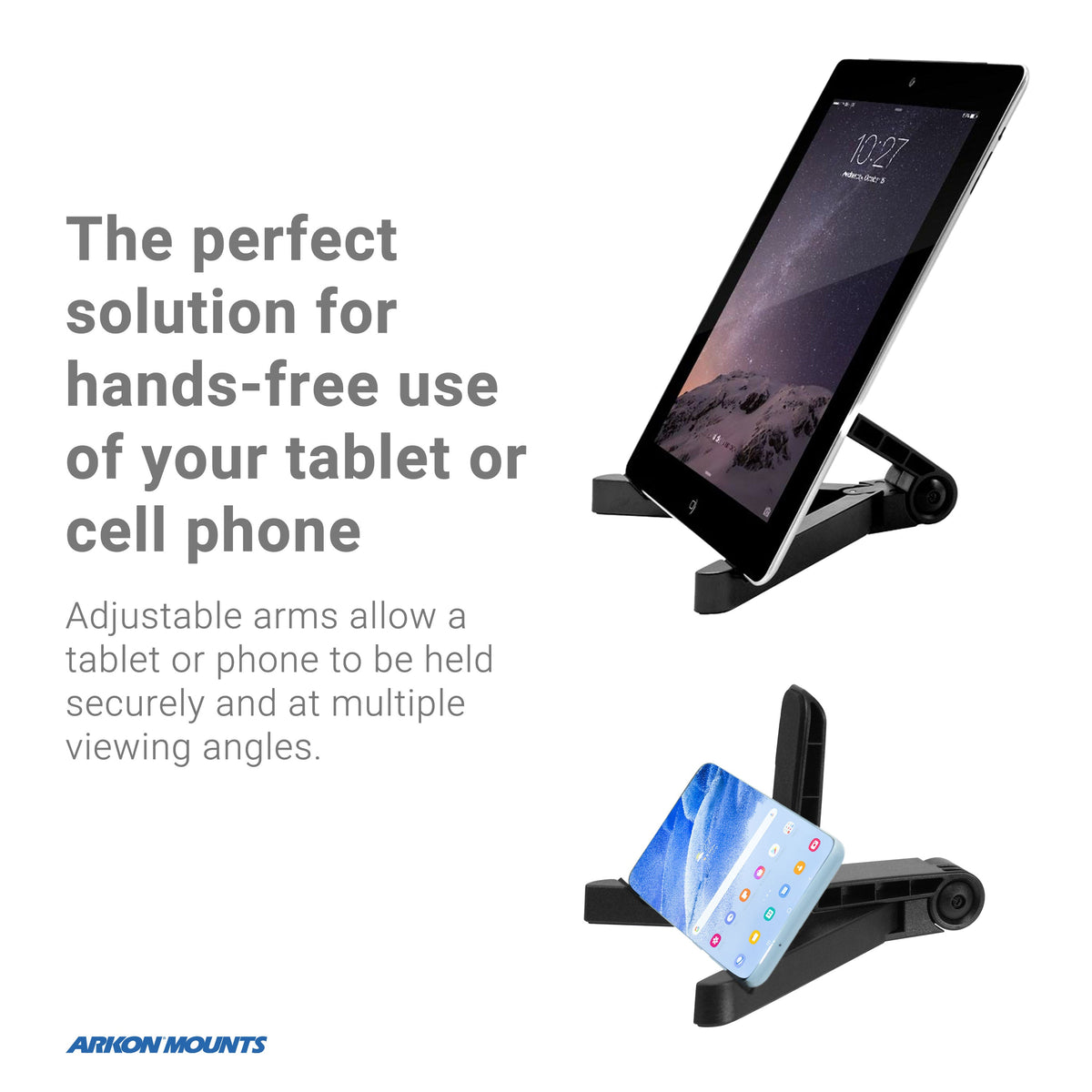 Arkon IPM-TAB1 – standaard met telefoon en tablet; toestellen niet inbegrepen – artikel 92220310