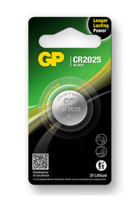 GP Lithium knoopcel CR2025 blister 1