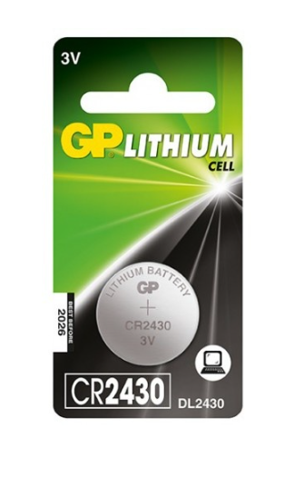 GP Lithium knoopcel CR2430 blister 1
