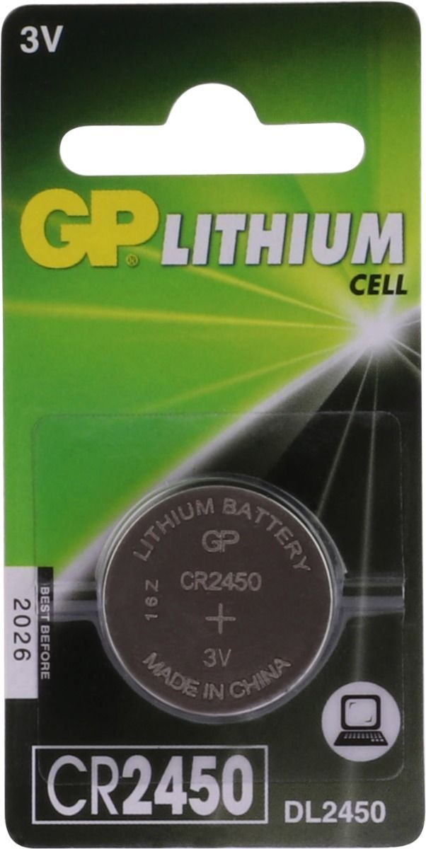 GP Lithium knoopcel CR2450 blister 1