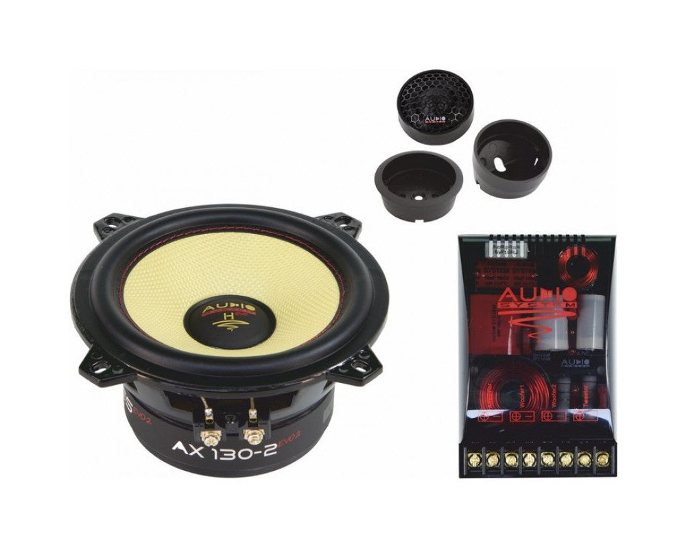 Helon-Serie 2-OHM 2-Way System 130 mm Extreme Kickbass Compo Systeem.