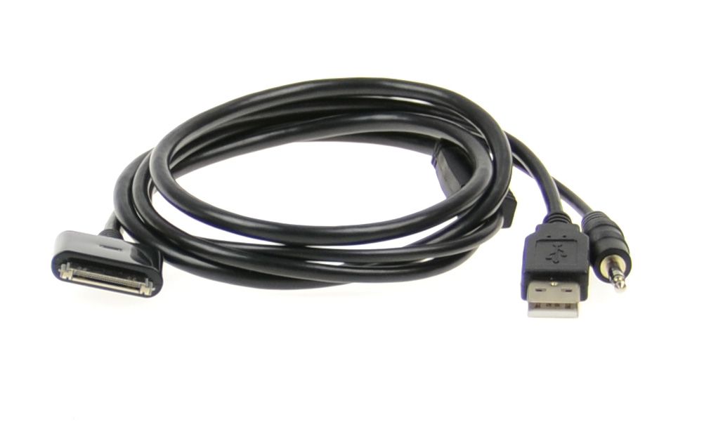 Aux adapter iPhone / iPad / iPod kabel 1 m USB en Jack M