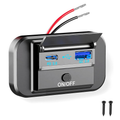 Lader 12/24V plat opbouw 1x usbA 1x usbC on/off (QC PD)
