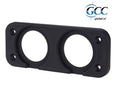 montageplaat 2 gaten op rij voor ronde plug front mount