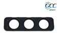 montageplaat 3 gaten op rij voor ronde plug front mount