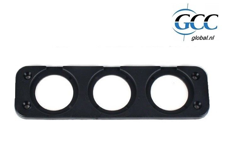 montageplaat 3 gaten op rij voor ronde plug front mount