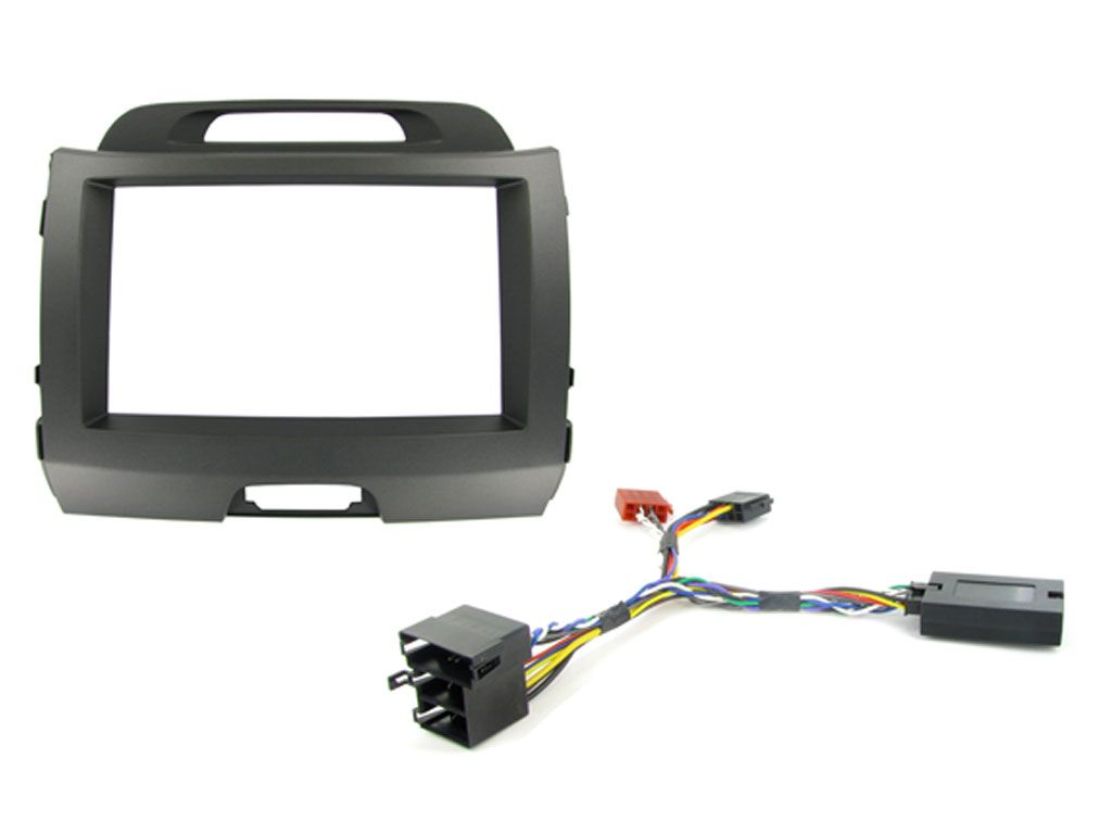 2DIN KIT Kia Sportage 10-15 met versterker zwart