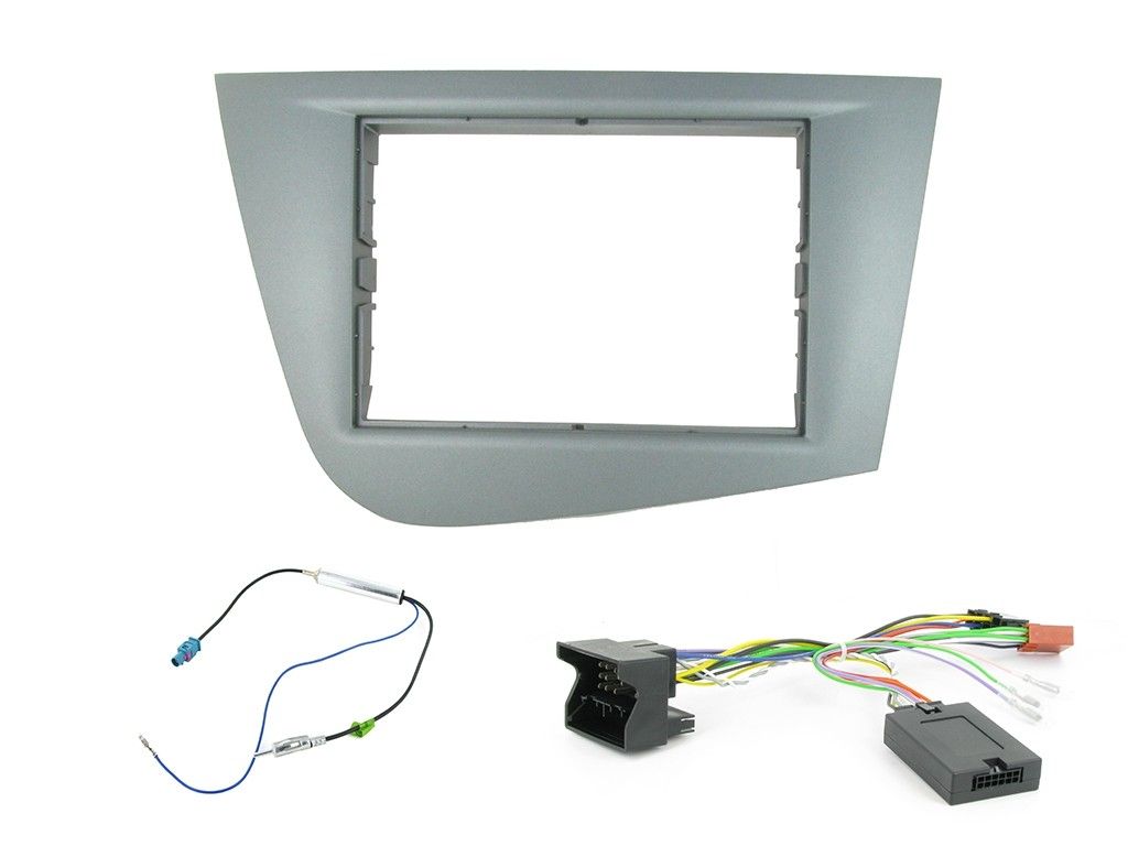 2DIN KIT Seat Leon 05-12 Ona zilver RHD