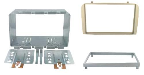2-DIN frame Alfa 147 04-10 zilverkleur