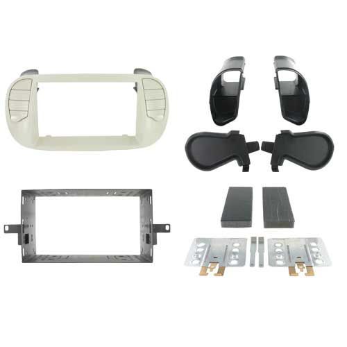 2-DIN frame Fiat 500 08-15 pearl grey