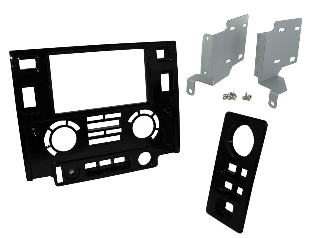 2-DIN frame LR Defender 07-16 piano zwart