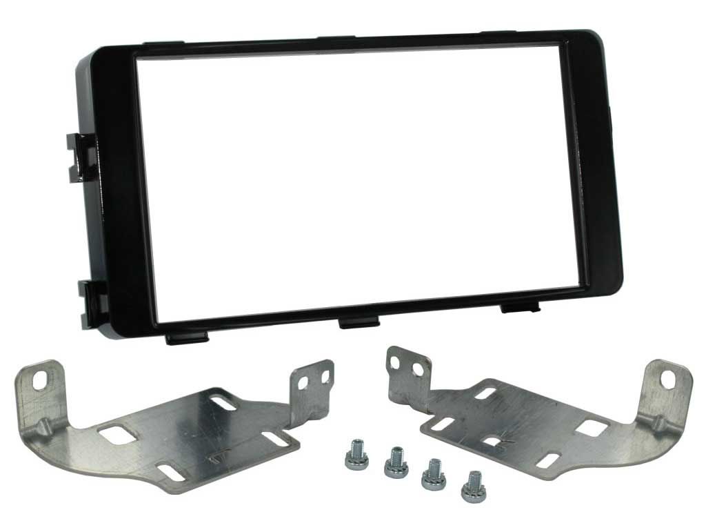 2-DIN frame Mitsubishi Outlander 13-21 piano zwart