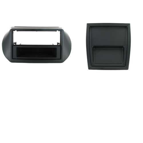 1-DIN frame Citroen Nemo Fiat Fiorino Bipper 08-21 zwart