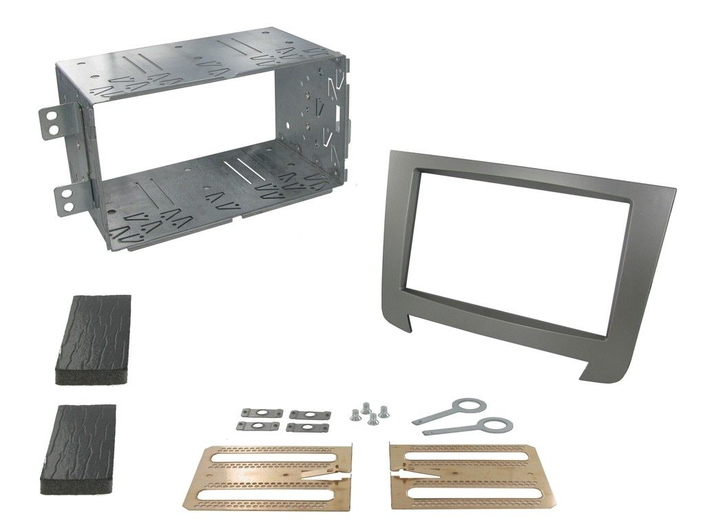 2-DIN frame Ssangyong Rexton 13-17 zilverkleurig
