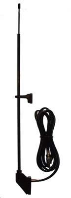 Antenne AM/FM aanbouw zwart 1.5 mtr