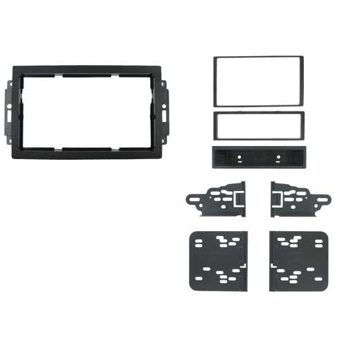 2-DIN frame Chrysler 300 Caliber Jeep Compass 05-11 zwart