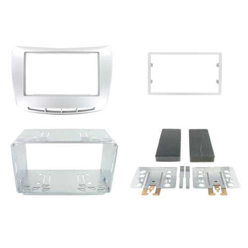 2-DIN frame Lancia Delta 09-14 zonder OEM Navi zilverkleur