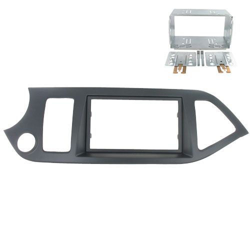 2-DIN frame Kia Picanto 11-17 met start stop systeem grijs