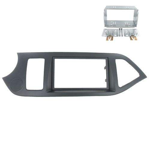 2-DIN frame Kia Picanto 11-17 geen start stop systeem grijs
