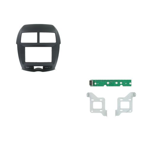 2-DIN frame Mitsubishi ASX 10-12 zwart