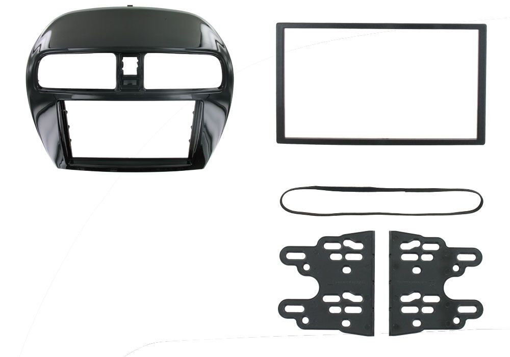 2-DIN frame Mitsubishi Space Star 13-21 zwart
