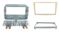2-DIN frame Opel Corsa 00-06 Meriva 03-10 metaal zilver