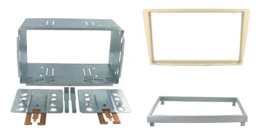 2-DIN frame Opel Corsa 00-06 Meriva 03-10 metaal zilver