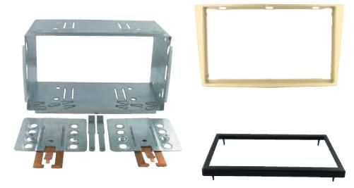 2-DIN frame Opel Corsa 06-14 met metaal beige